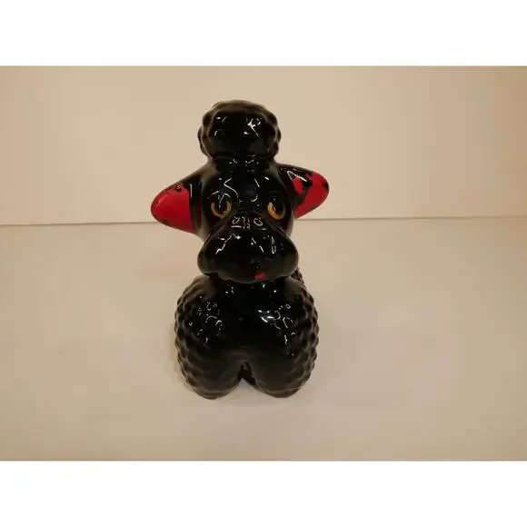 Vintage Black Ceramic Poodle Figurine - Picture 4 of 13